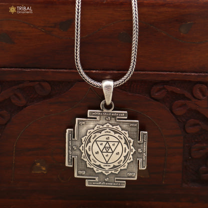 925 sterling silver Kanak dhara yantra unisex pendant nsp1175