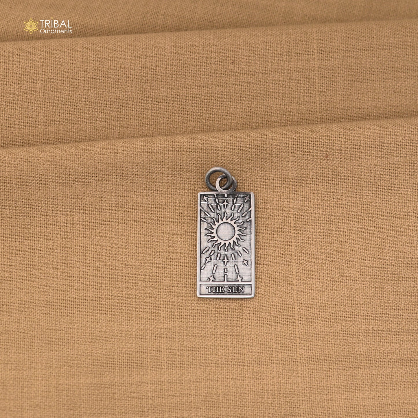 925 sterling silver The Sun Tarot Card pendant with chain stylish unisex jewelry nsp1171
