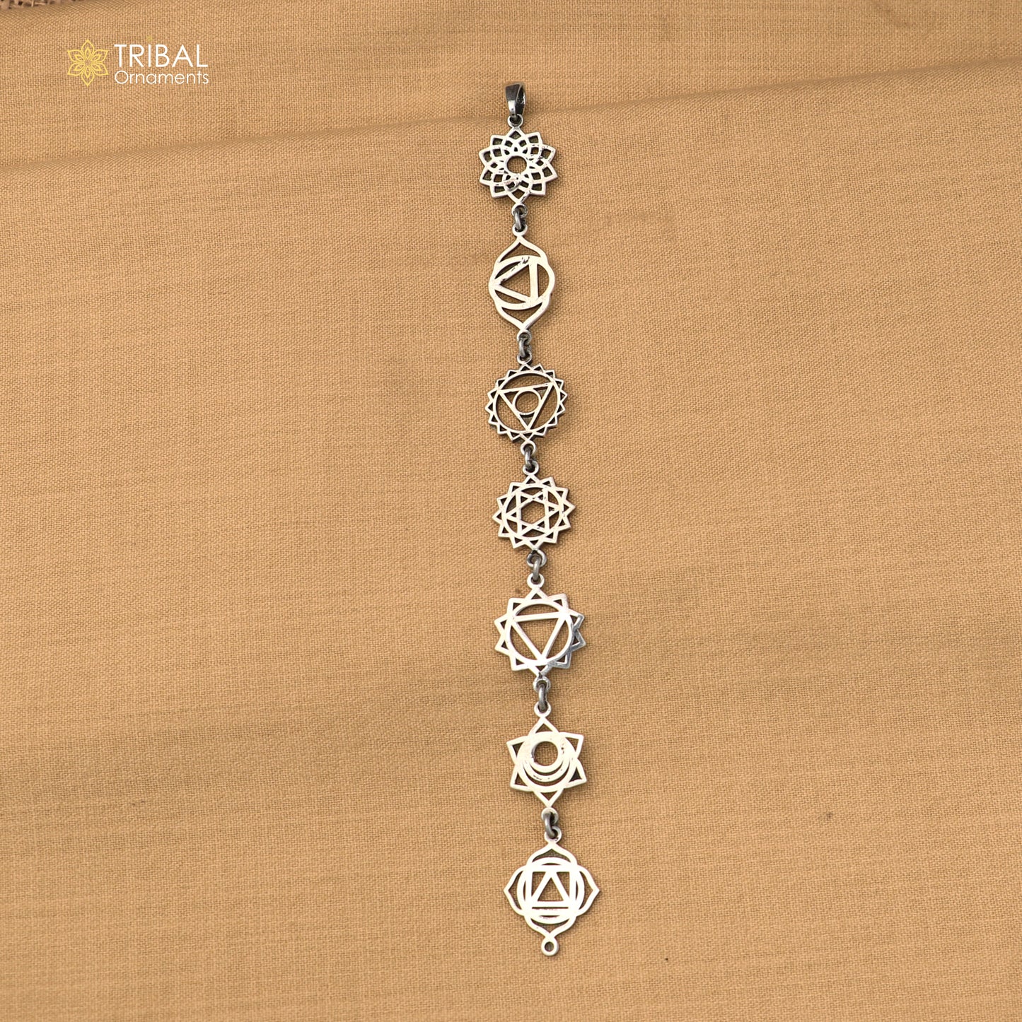 925 sterling silver seven chakra charm pendant unisex stylish jewelry nsp1176