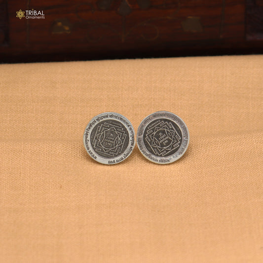 925 sterling silver Hanuman yantra stud earring best unisex jewelry er301