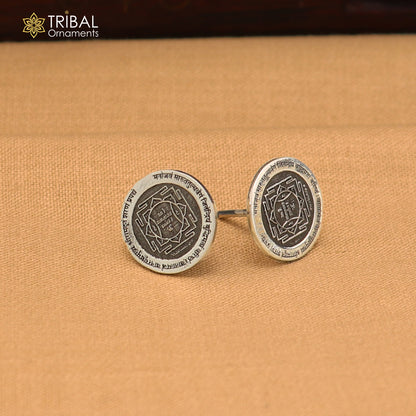 925 sterling silver Hanuman yantra stud earring best unisex jewelry er301