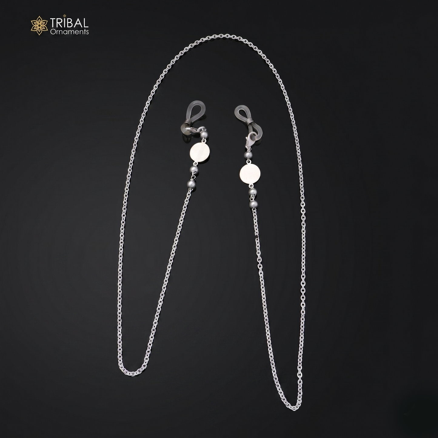 925 Sterling silver cuban link chain Women Stylish Sunglass Eyeglass Cord mask chain ch654