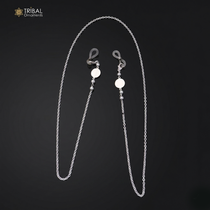 925 Sterling silver cuban link chain Women Stylish Sunglass Eyeglass Cord mask chain ch654
