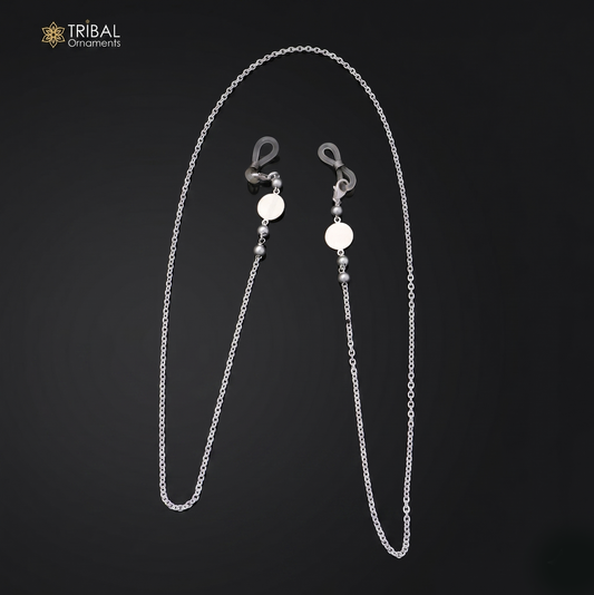 925 Sterling silver cuban link chain Women Stylish Sunglass Eyeglass Cord mask chain ch654