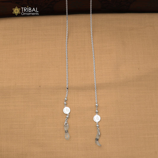 925 Sterling silver cuban link chain Women Stylish Sunglass Eyeglass Cord mask chain ch654