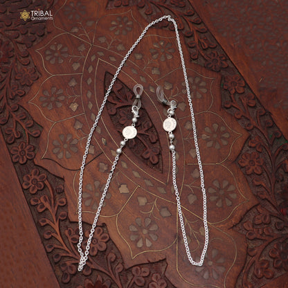 925 Sterling silver cuban link chain Women Stylish Sunglass Eyeglass Cord mask chain ch654