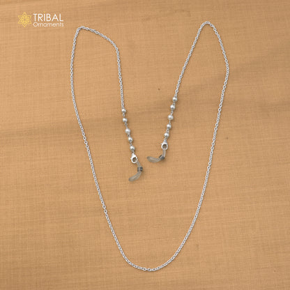 925 Sterling silver cuban link chain Women Stylish Sunglass Eyeglass Cord mask chain ch656