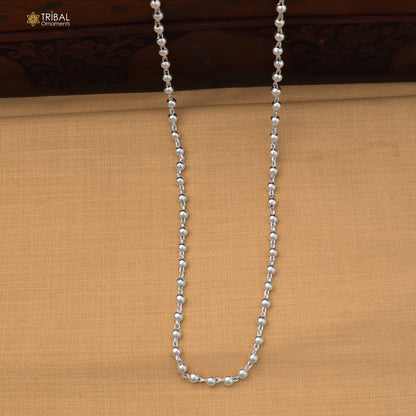 925 Sterling silver beaded chain Women Stylish Sunglass Eyeglass Cord mask chain ch657