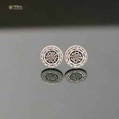 925 sterling silver Shree yantra stud earring best unisex jewelry er302