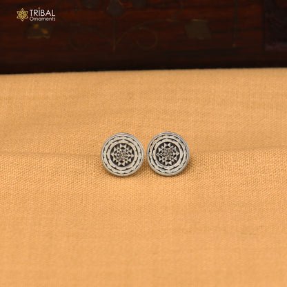 925 sterling silver Shree yantra stud earring best unisex jewelry er302