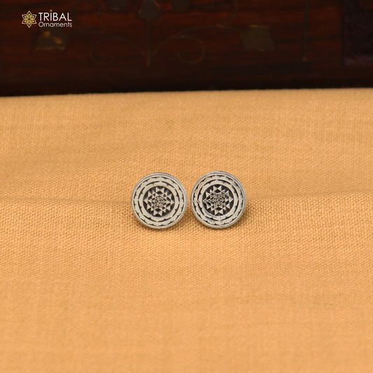 925 sterling silver Shree yantra stud earring best unisex jewelry er302