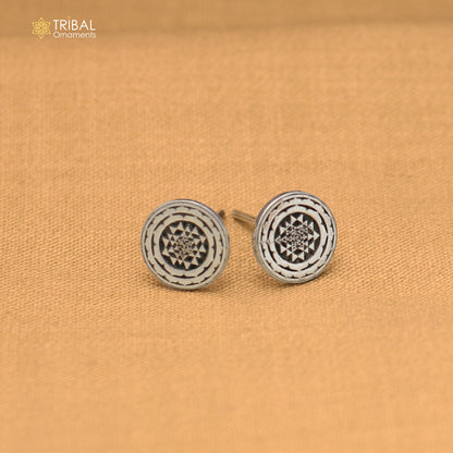 925 sterling silver Shree yantra stud earring best unisex jewelry er302