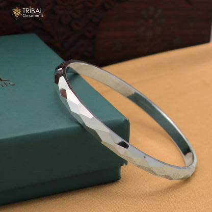 925 Sterling silver customized stylish bangle kada tribal jewelry nsk970