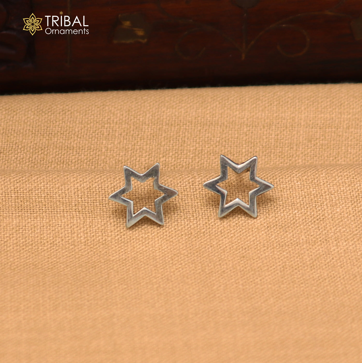 925 sterling silver star design stud earring best unisex jewelry er293