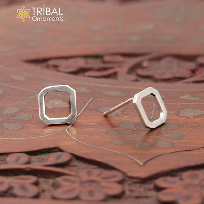 925 sterling silver stylish stud earring best unisex jewelry er298