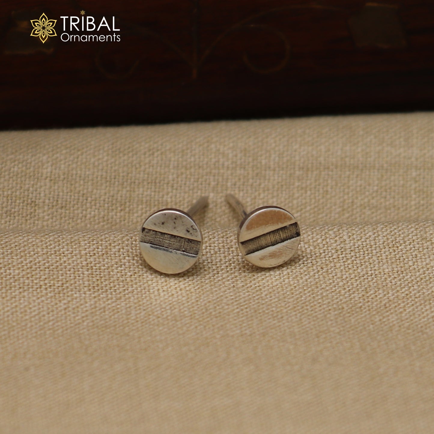 925 sterling silver Round screw style stud earring best unisex jewelry er297