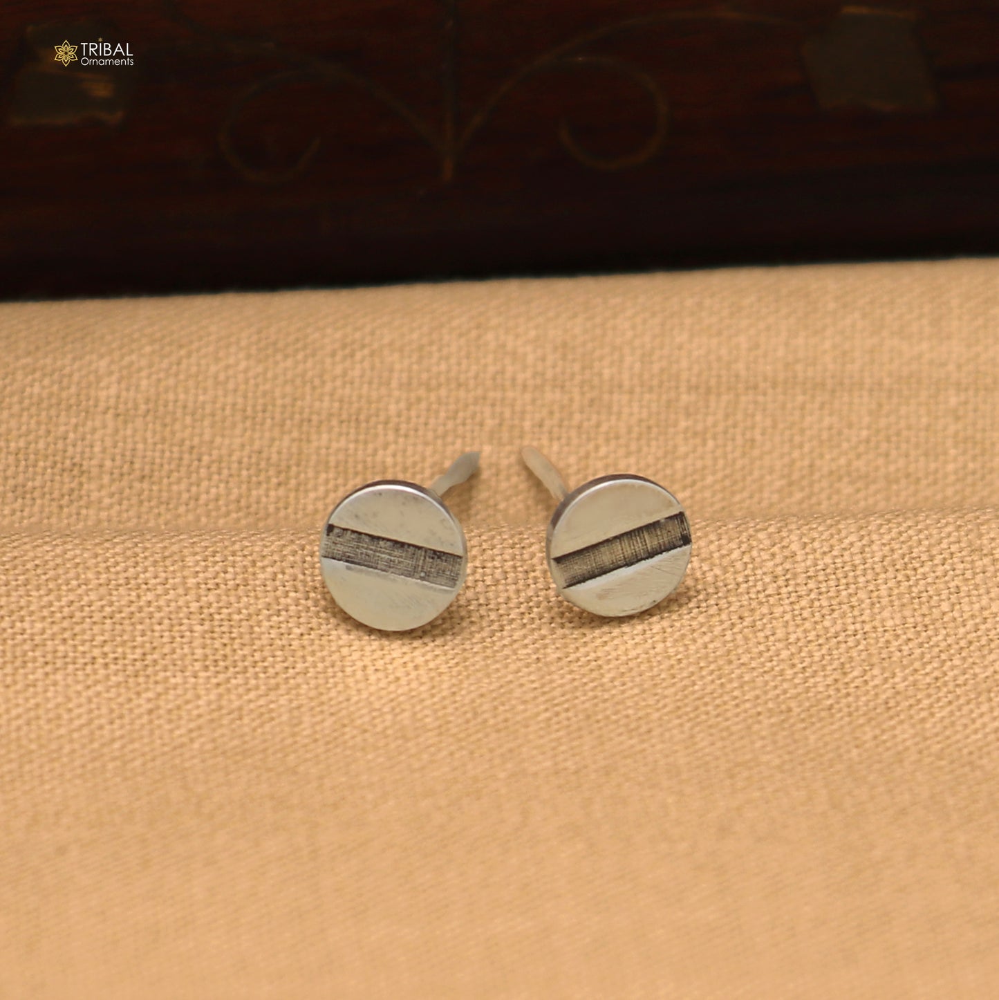 925 sterling silver Round screw style stud earring best unisex jewelry er297