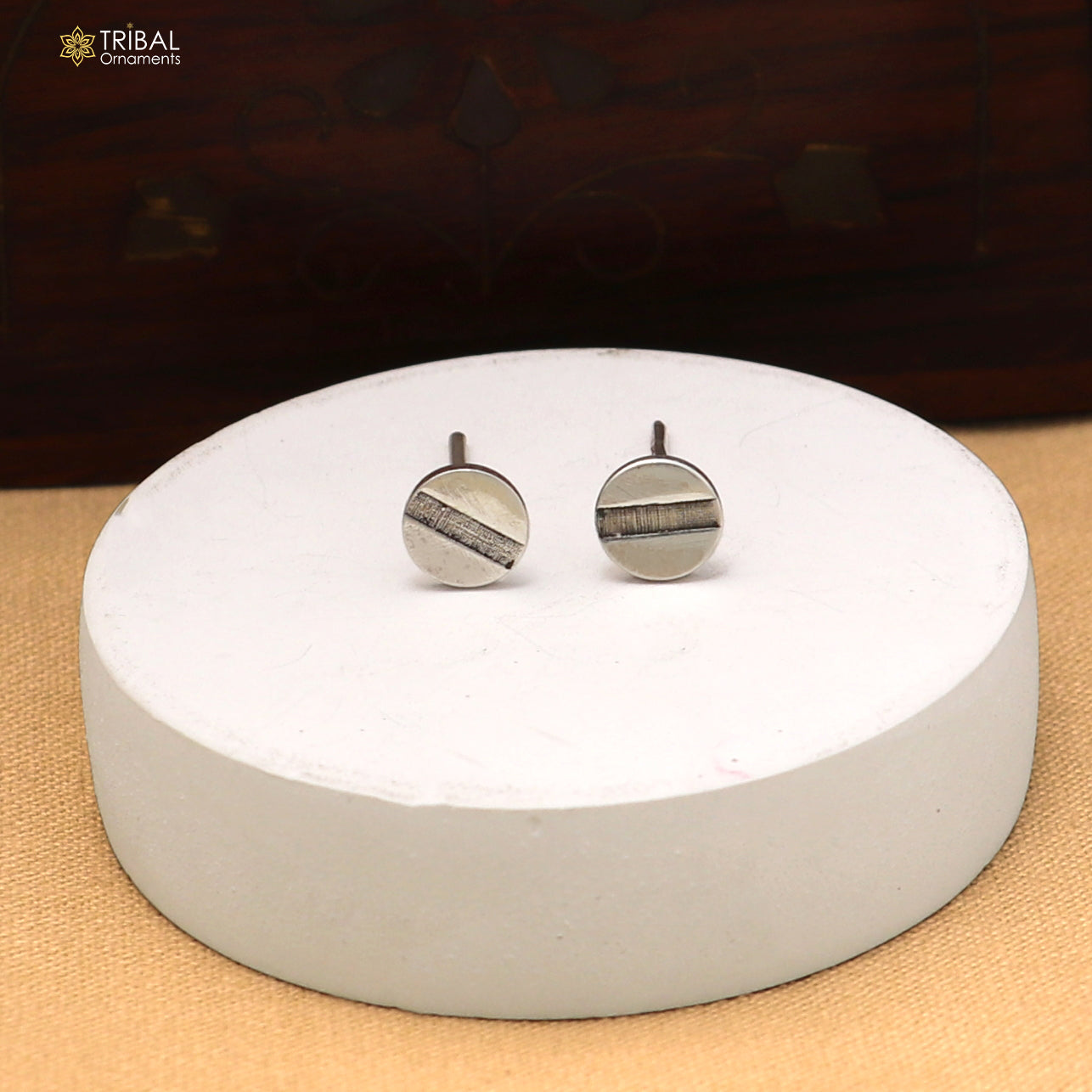 925 sterling silver Round screw style stud earring best unisex jewelry er297