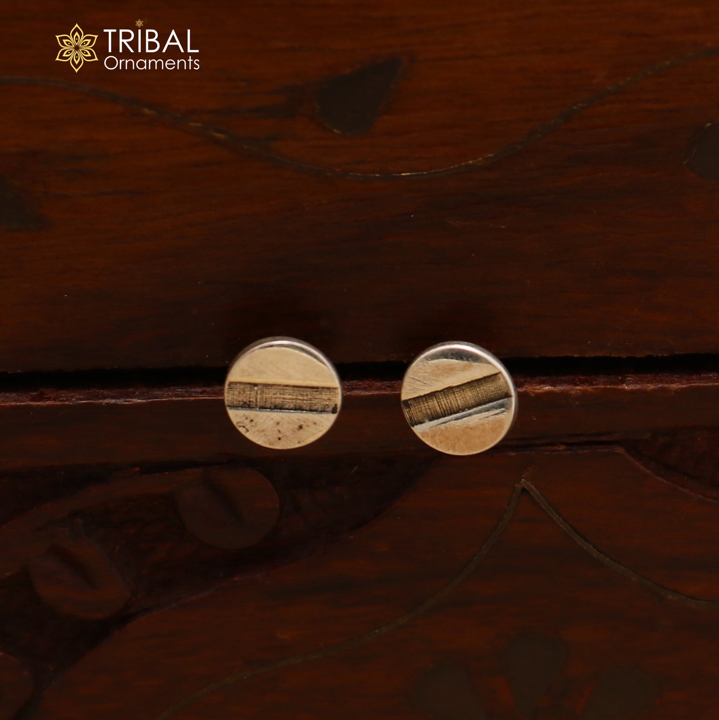 925 sterling silver Round screw style stud earring best unisex jewelry er297