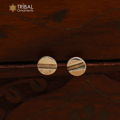 925 sterling silver Round screw style stud earring best unisex jewelry er297