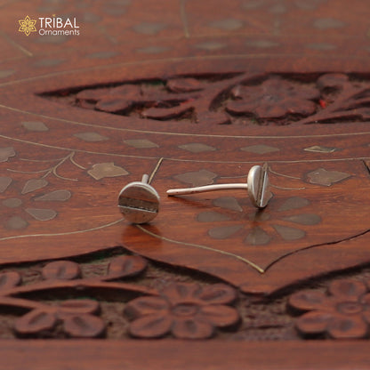 925 sterling silver Round screw style stud earring best unisex jewelry er297