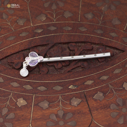 925 sterling silver stone design bansuri laddu Gopala flute, Krishna flute su1412