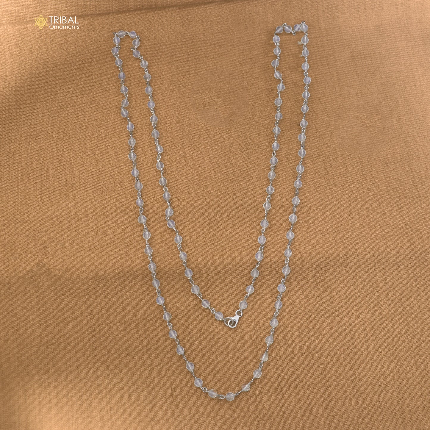 925 sterling silver crystal stone beads mala stylish jewelry ch658