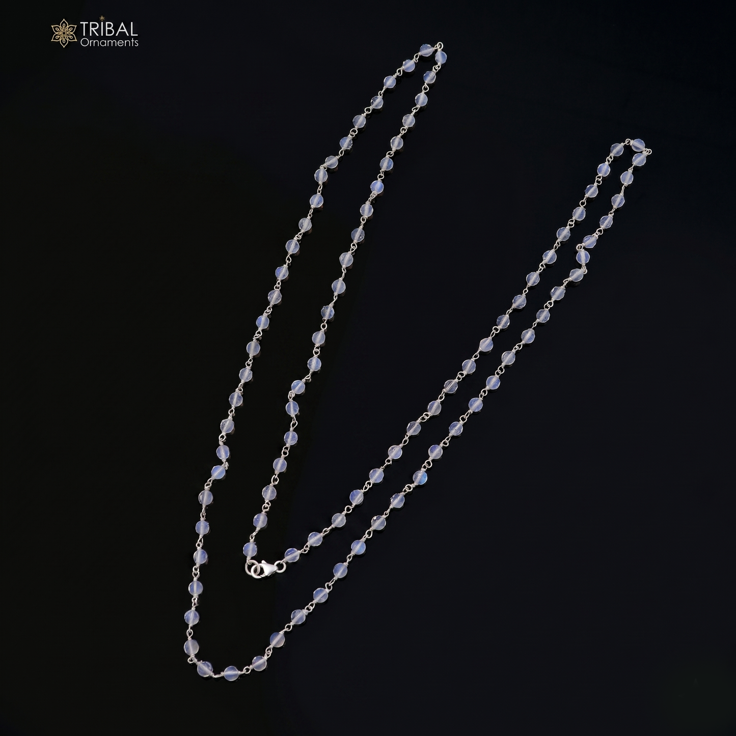 925 sterling silver crystal stone beads mala stylish jewelry ch658