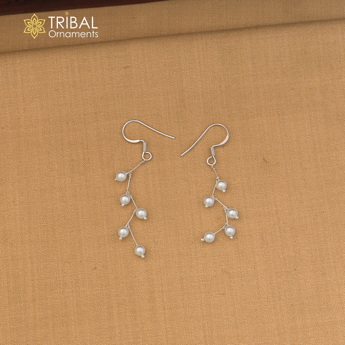 92.5 sterling silver spiral design pearl earring drop dangle jewelry er313
