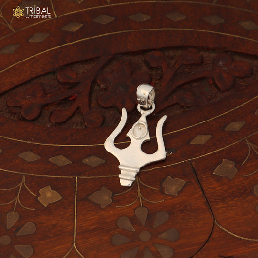 925 sterling silver trident design pendant unisex jewelry nsp1178