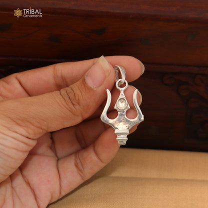 925 sterling silver trident design pendant unisex jewelry nsp1178
