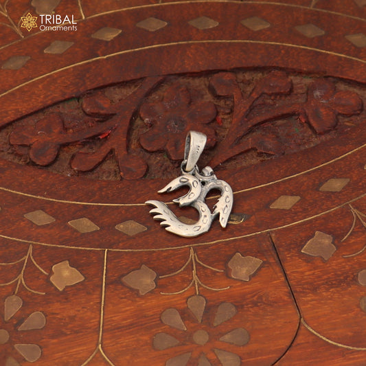 925 sterling silver Shiva mantra Om design pendant unisex jewelry nsp1179