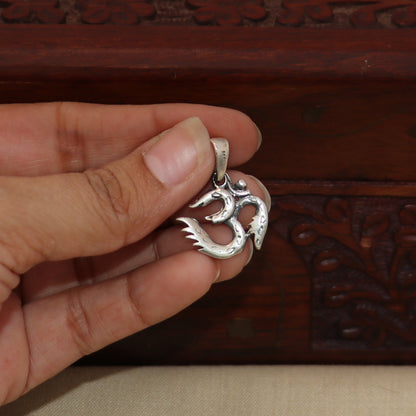 925 sterling silver Shiva mantra Om design pendant unisex jewelry nsp1179