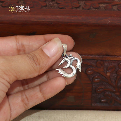 925 sterling silver Shiva mantra Om design pendant unisex jewelry nsp1179