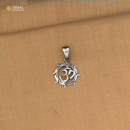 925 sterling silver Shiva mantra Om design pendant unisex jewelry nsp1180
