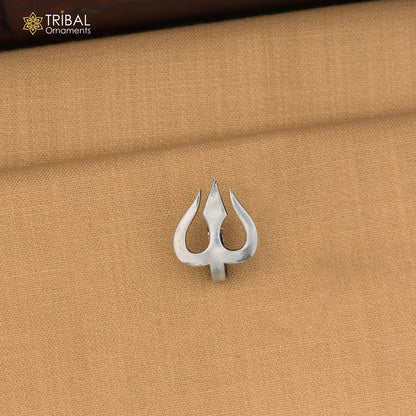 925 sterling silver vintage shiva trident design nose pin ethnic tribal jewelry np135
