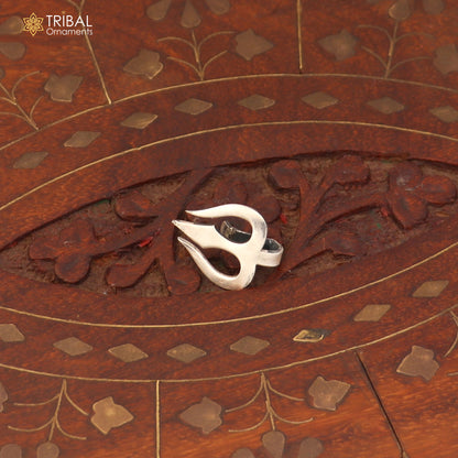 925 sterling silver vintage shiva trident design nose pin ethnic tribal jewelry np135