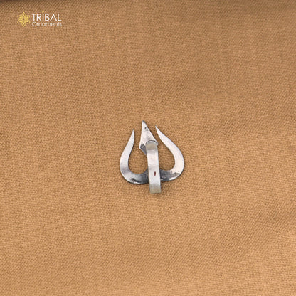 925 sterling silver vintage shiva trident design nose pin ethnic tribal jewelry np135
