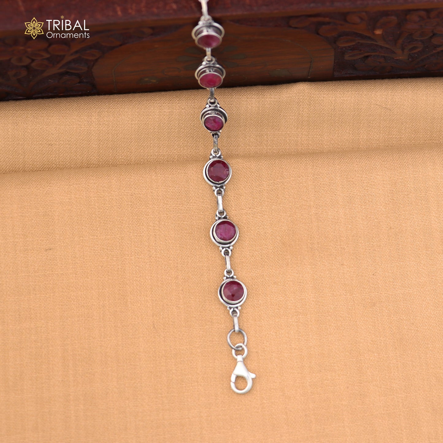 925 sterling silver multi color stone stylish bracelet unisex jewelry sbr773