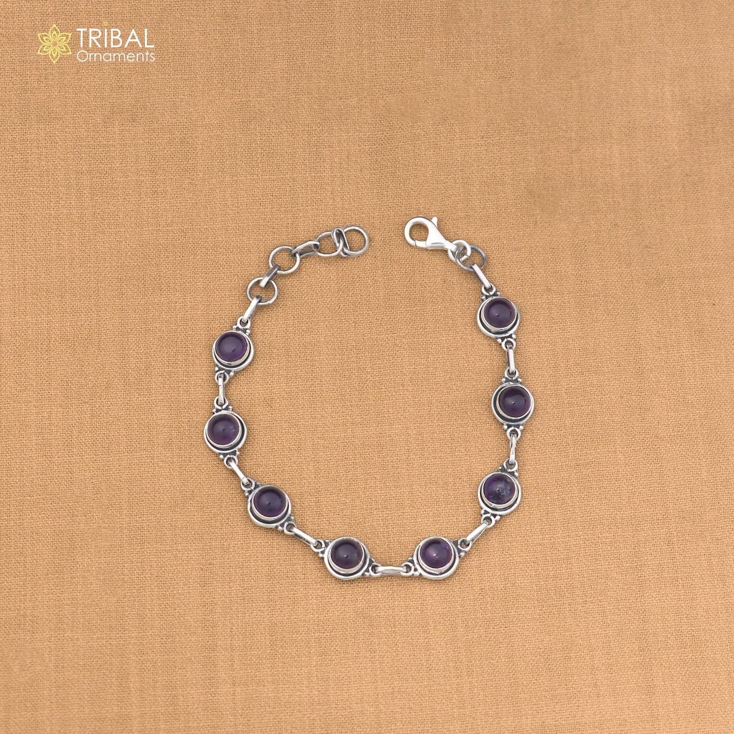 925 sterling silver multi color stone stylish bracelet unisex jewelry sbr773