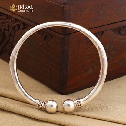 925 Sterling silver customized stylish ball design bangle kada tribal jewelry nsk969