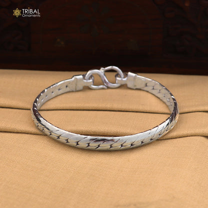 925 Sterling silver heavy bangle bracelet kada for men's jewelry nsk969