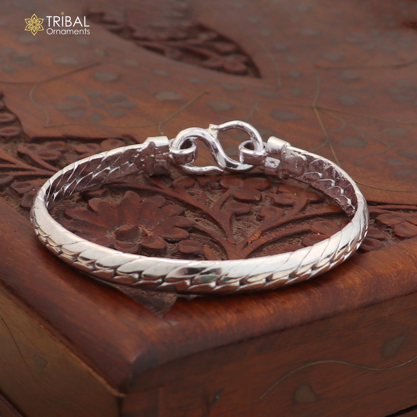 925 Sterling silver heavy bangle bracelet kada for men's jewelry nsk969