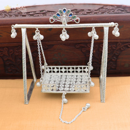 925 Sterling silver Bal Gopala jhula, little Krishna swing, child Krishna palana article art874