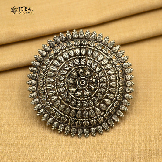 925 sterling silver round  flower design ring tribal ethnic Jewelry sr814