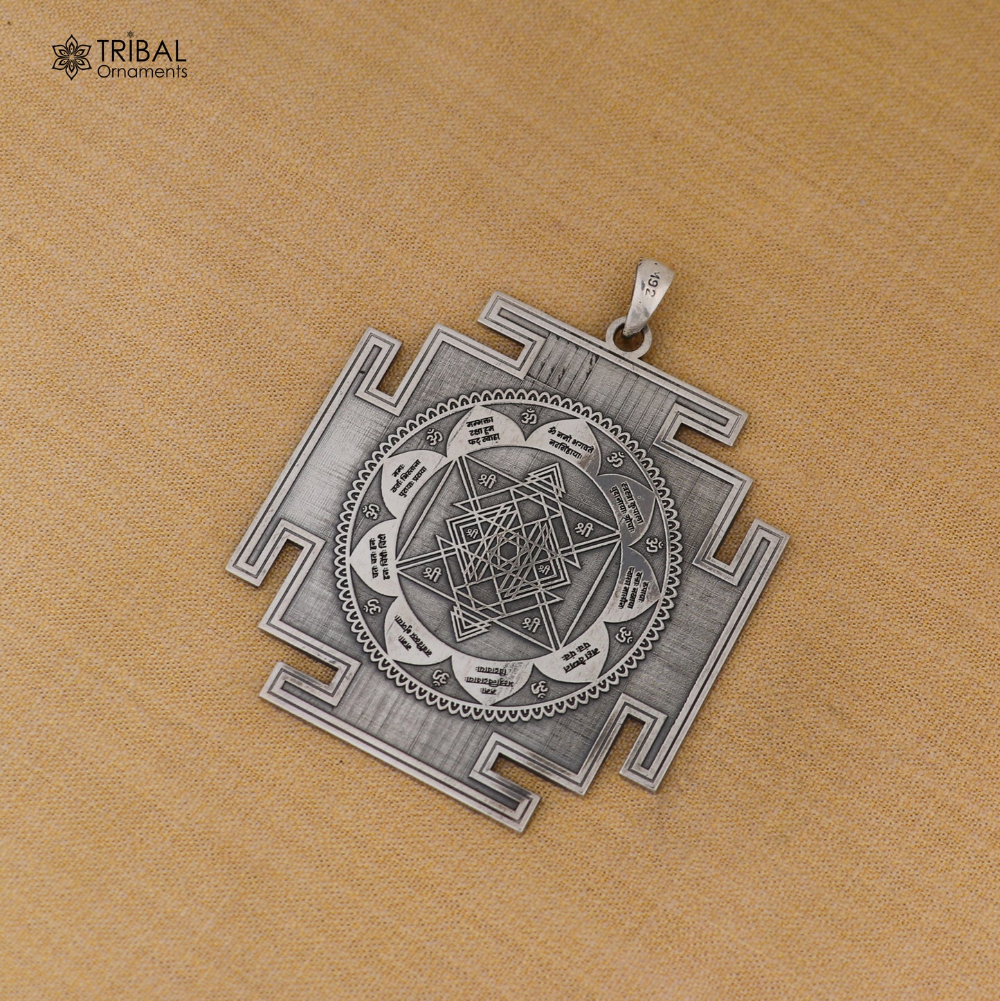 925 sterling silver Narsimha Yantra Silver Pendant with chain tribal jewellery nsp1091