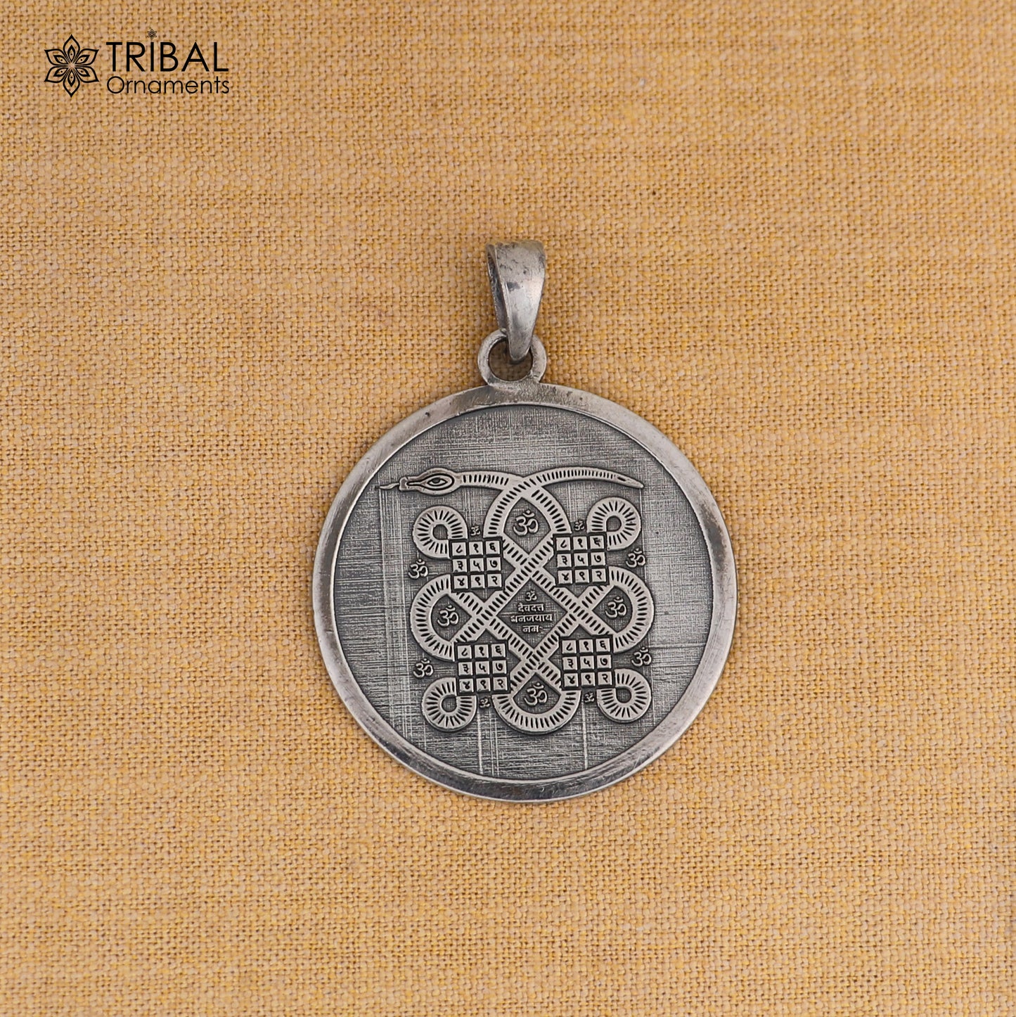 925 sterling silver kalsarp yogh Yantra Pendant with chain tribal jewellery nsp1092