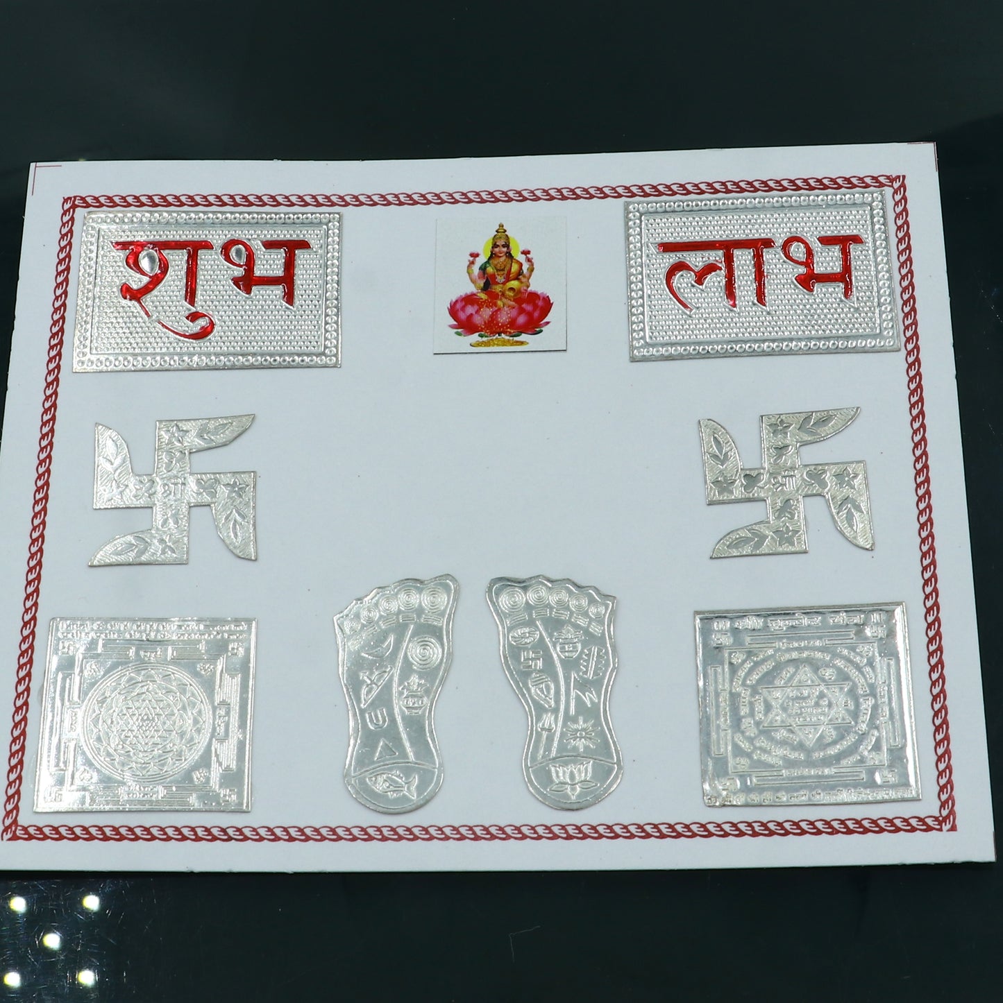 925 sterling silver combo diwali pooja set su1323 - TRIBAL ORNAMENTS