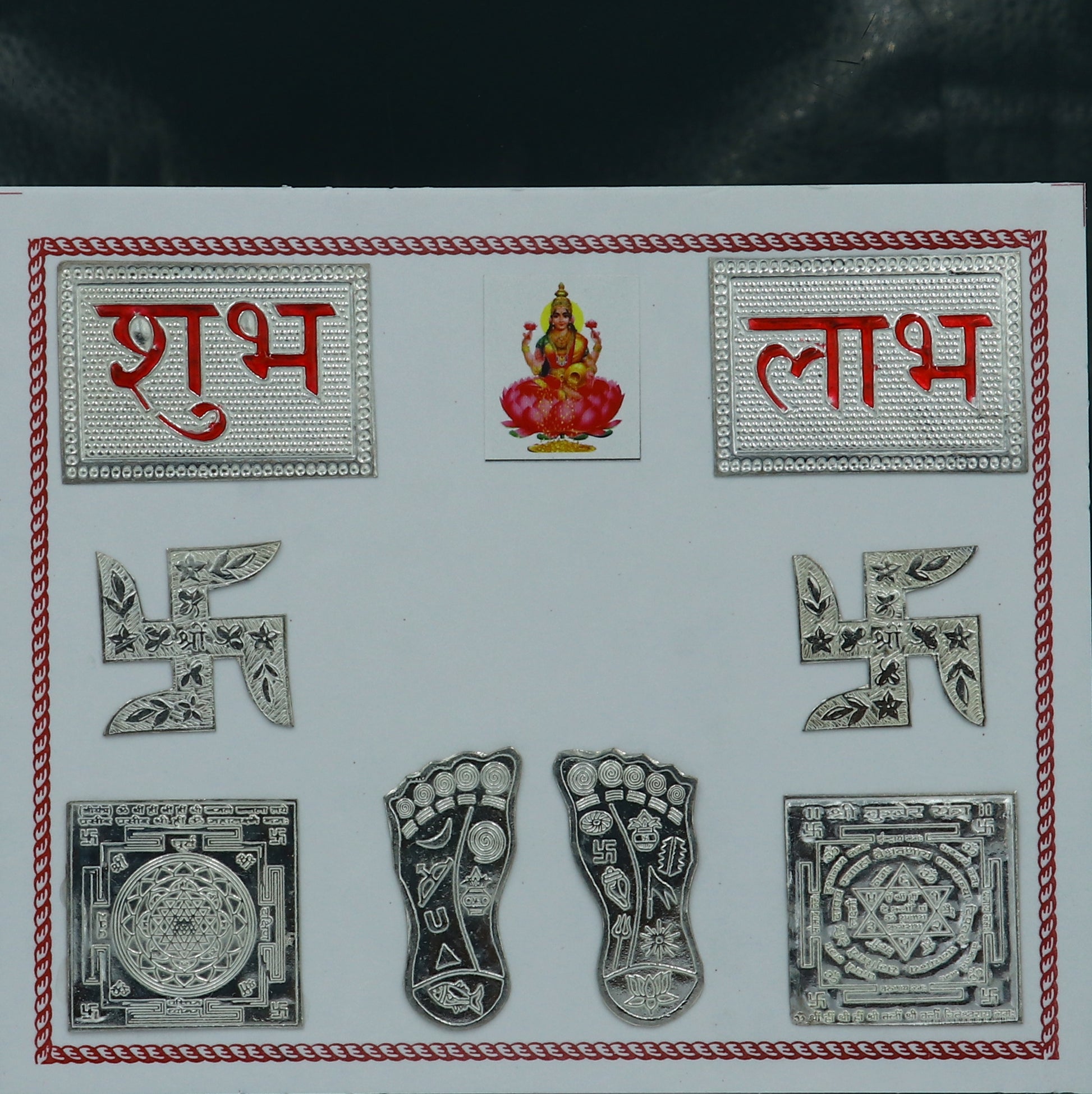 925 sterling silver combo diwali pooja set su1323 - TRIBAL ORNAMENTS