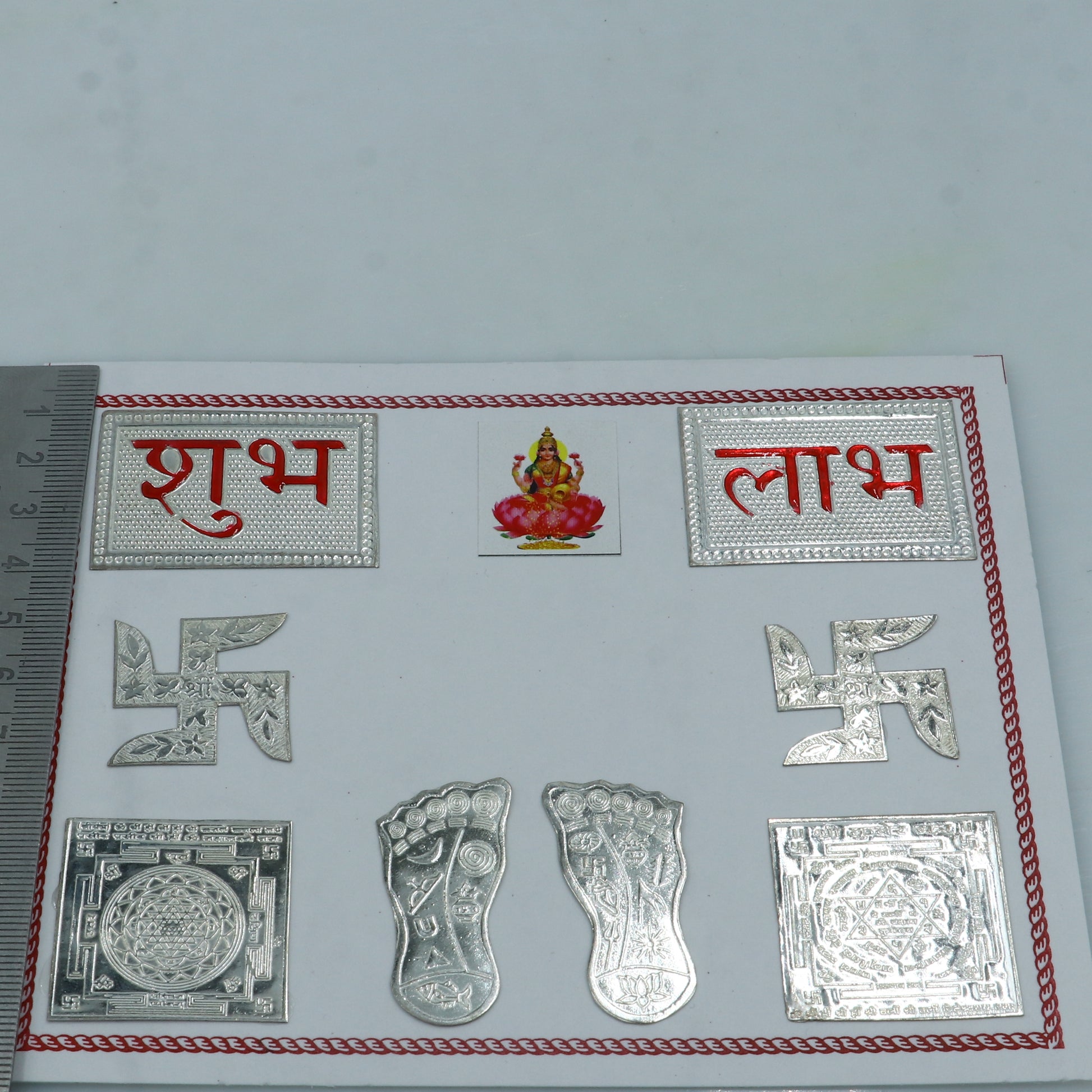 925 sterling silver combo diwali pooja set su1323 - TRIBAL ORNAMENTS